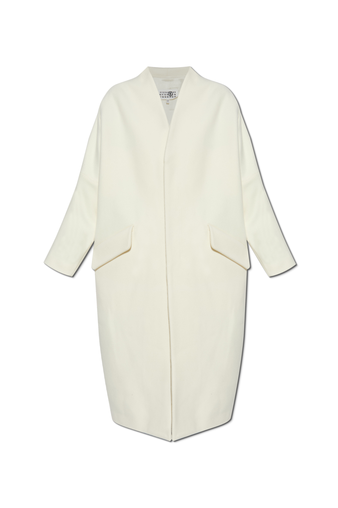 Cream Wool coat MM6 Maison Margiela - Vitkac AS